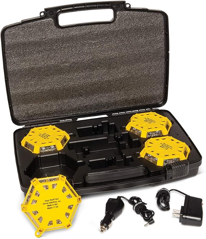 Aervoe 4-Pack Kit Super LED Road Flare