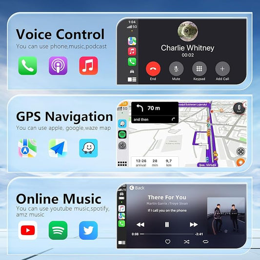 Wireless CarPlay Adapter for Apple, Convert Wired to Wireless Apple Car Play Adapter, Compatible with iOS 10+ and 2017+ Cars, Play and Plug, Stable Connection