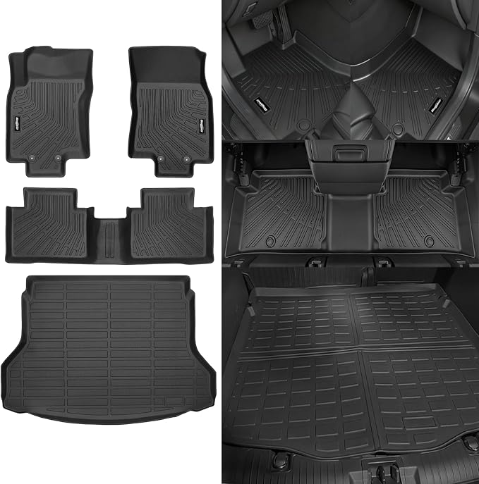 Floor Mats for Nissan Rogue 2014-2020 (NOT for Rogue Sports and Select Models), Trunk Mat All Weather TPE Interior Protector for Nissan Rogue Accessories