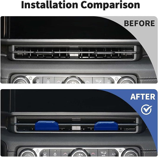 JWWY for Jeep JL Vent Air Outlet Adjustment Cover Trim Fit for 2024-2025 Jeep Wrangler JL JLU Gladiator JT 4xe Interior Accessories 2pcs Blue