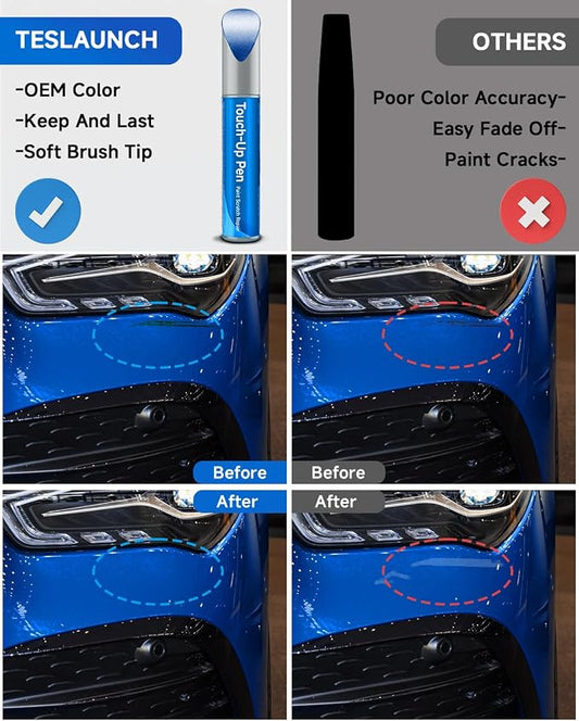 890/5890 Lunar Blue Metallic Touch Up Paint Compatible With Mercedes-Benz Exact Match Car Paint Pen Scratch Repair