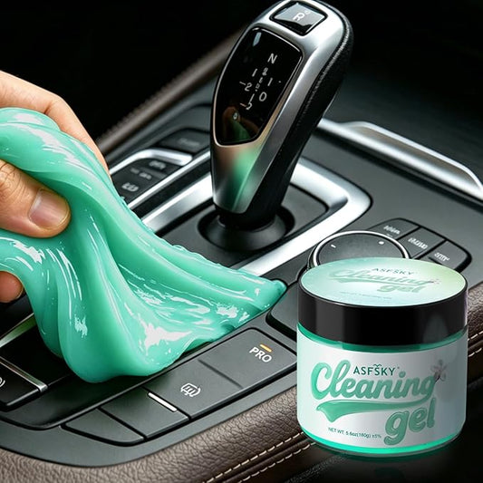 ASFSKY Car Cleaning Gel (Green,Magnolia) Cleaning Putty Universal Dust Cleaning Car Interior Cleaner Keyboard Dust Remover Car Slime Gifts for Women Girl Men(1 Pack)