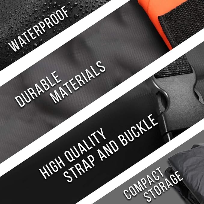 Waterproof Car Rooftop Cargo Bag - Zento Deals 15 Cubic Feet, Large Storage, Carrier with Heavy Duty Straps, Fits All Racks, for Cars Side Rails Cross Bars or Basket