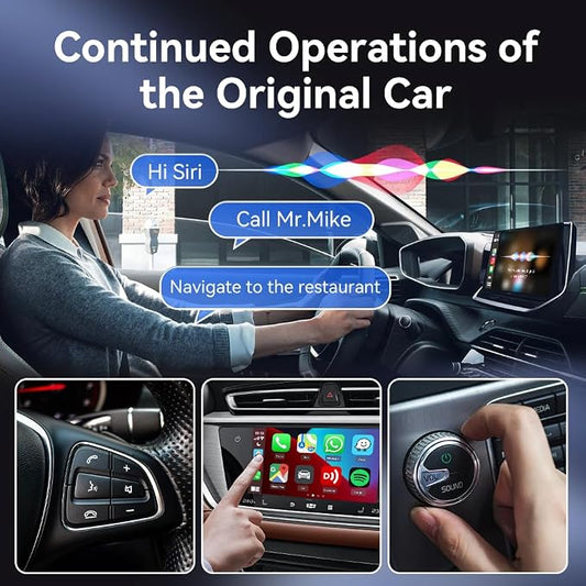 Carlinkit CarPlay Wireless Adapter MiNi SE 2026 - Auto Connect Online Update for iPhone, Apple CarPlay Wireless Adapter Convert OEM Wired CarPlay Cars, Plug & Play Dongle