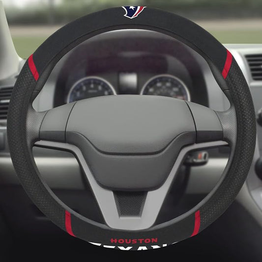FANMATS NFL Unisex-Adult Embroidered Steering Wheel Cover