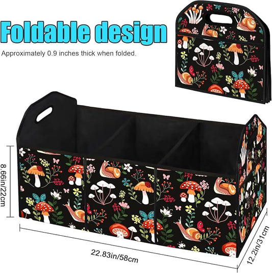 Mushroom Collapsible Trunk Organizer Automotive Storage Car Multicompartment Large Capacity