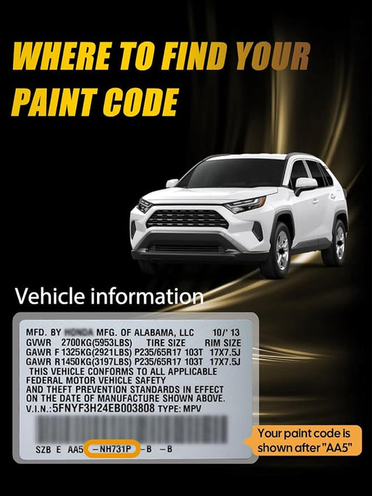 202 Black Touch Up Paint Compatible with Toyota, Exact Match Car Paint Pen Automotive Scratch Repair Remover Kit Quick & Easy Solution for Vehile Chips and Nicks