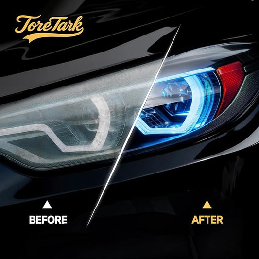 Car Headlight Restoration Kit, No Power Tools Required, Restoring to Like-New Condition, Covers 2-3 Vehicle Headlight Treatments, Headlight Cleaner and Restorer Kit, Headlight Restoration Spray