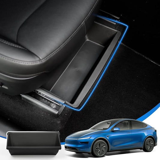 GEEDAR Under Seat Storage Box Organizer for Tesla Model Y 2025 2026 Refresh (Juniper), New Model Y 2025 2026 Hidden Storage Box, Washable Underseat Organizer Fit Tesla Model Y 2025 Accessories