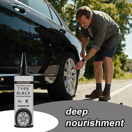 Genérico Car Tire Coating Agent – 120ml Anti-Stain – Tire Shine Restorer Spray | for Professional Drivers & Leading Drivers Garage Van Sedan