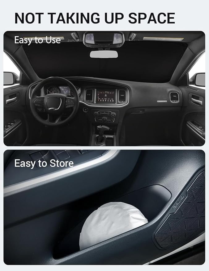 Proadsy 2026 Upgrade Front Windshield Sun Shade Foldable Sunshade Protector Custom for 2011-2023 Jeep Cherokee(Not for Jeep Grand Cherokee) Trailhawk Overland Limited Latitude Altitude Accessories