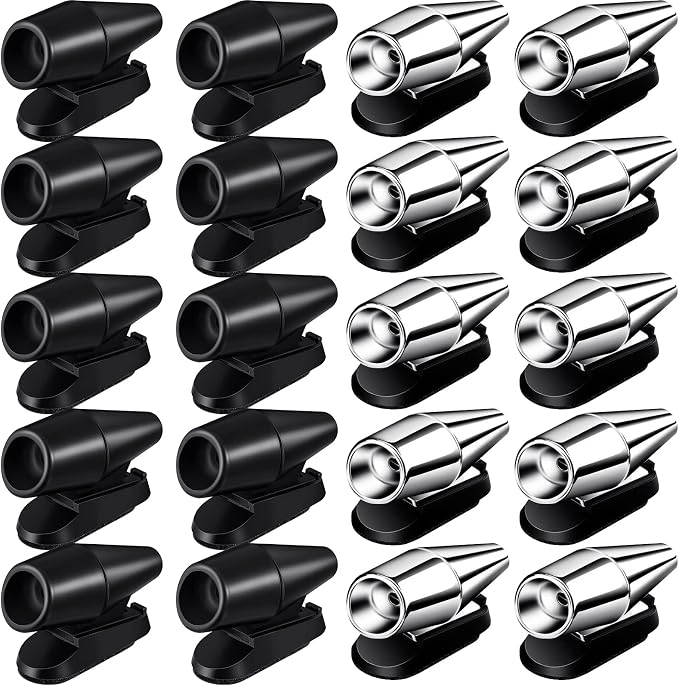 Frienda 20 Pieces Deer Whistles for Vehicles Avoids Collisions, Deer Whistles for Car, Horns for Vehicles Warning Devices with Waterproof Animal Alert for Car and Motorcycle (Black,Silver)