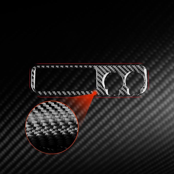 NVCNX Real Premium Carbon Fiber for Toyota 2nd Gen Tacoma Accessories 2012-2015 2013 2014 Car Dash USB Charging Port Panel Cover Interior Trim Thick Overlay Sticker Decal 1PC