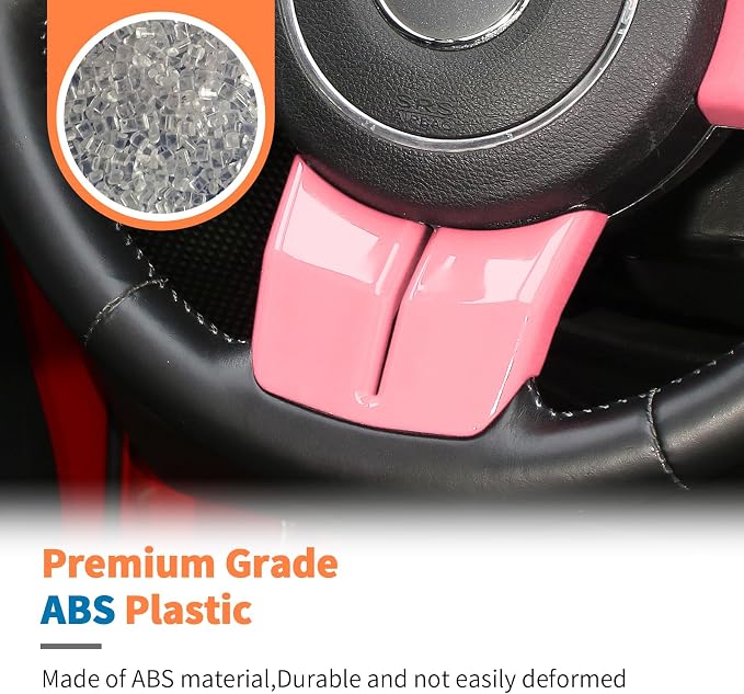JeCar 10pcs Full Pink Interior Trim Kit Fit for Jeep Wrangler JK 2011-2017