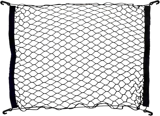 Floor Style Trunk Mesh Cargo Net Black for Jeep Wrangler JL 4XE 4 Door 2019-2026 Car Accessories - Premium Trunk Organizer and Storage - Cargo Net for SUV Vehicle Carrier Organizer
