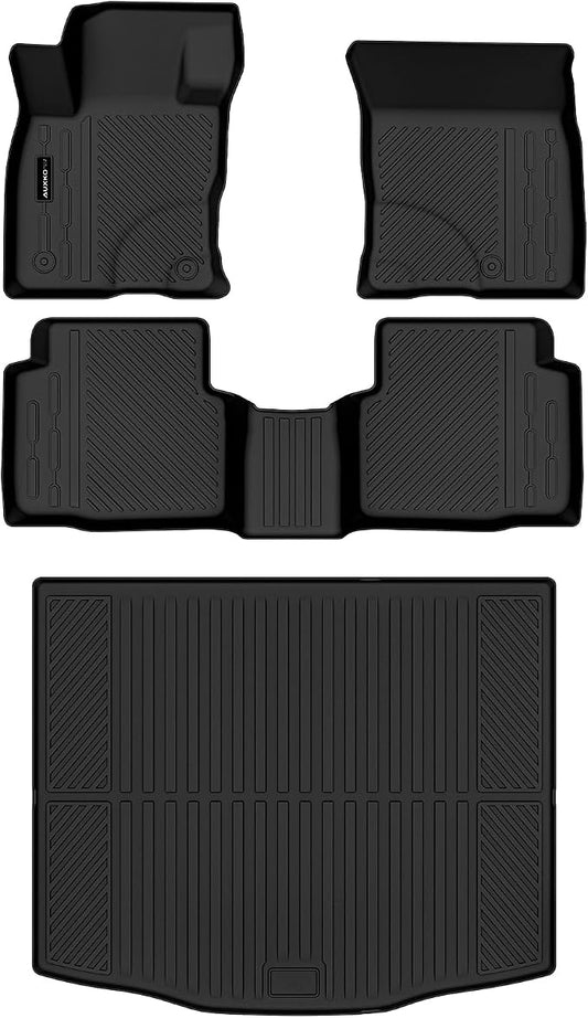 Auxko All Weather Floor Mats Cargo Mat for Ford Escape 2020-2025 2026 Gasoline All Season TPE Accessories Guard Odorless Anti-Slip Floor Liners Trunk Mat for Ford Escape Gasoline