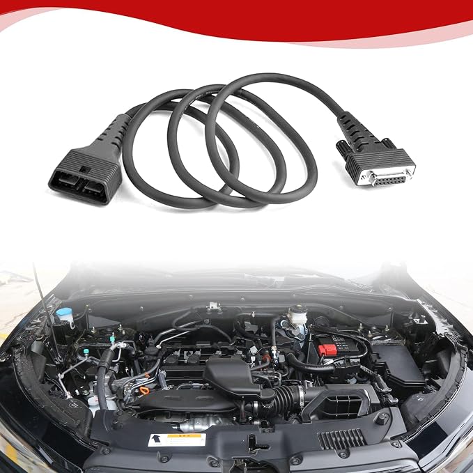Main Cable Fit for Ancel FX2000 DB15 OBD2 Diagnostic Scanner 16-PIN Male to 15-PIN Female OBD-II Test Replacement Cable Connector Adapter - 3.9ft/120cm