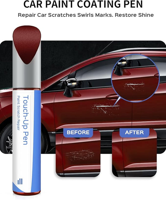 D4 Rapid Red Touch Up Paint Compatible with Ford Exact Match–Chips and Nicks Touch Up