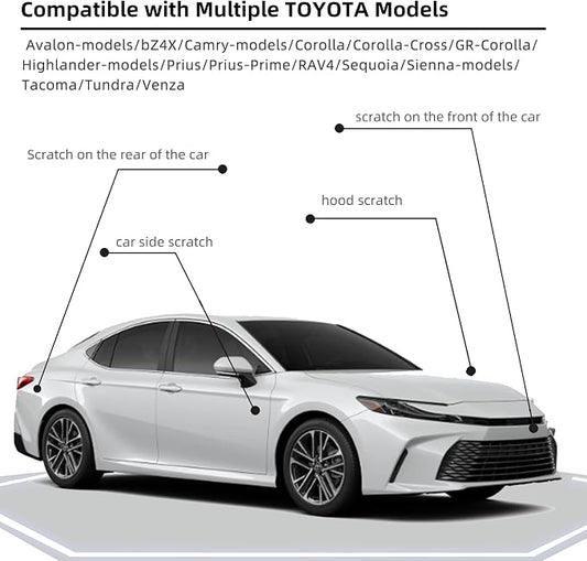Wind Chill Pearl Tricoat (089) Car Paint Touch Up Pen for Toyota, 2-In-1 Color Accurate Touch Up Car Scratch Repair Paint Exact Match Toyota Series Automotive Scratch Remover for Nicks & Chips Repair