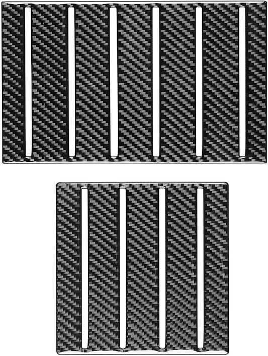 NVCNX Real Premium Carbon Fiber for Toyota Tundra 2022-2026 2023 2024 2025 SR5/Limited/SR Car Center Console Armrest Organizer Insert Mat Cover Interior Trim Accessories Overlay Sticker Decal 2PCs