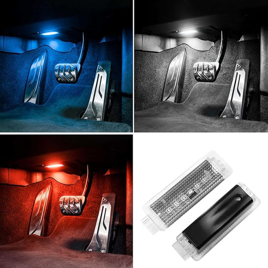 Jaronx Compatible with BMW LED Footwell Ambient Light for 1' F20, 2' F22, 3' F30, 4' F32, 5' F10, 7' F01, X3 F25, X4 F26, Under Dash Ambient Lights Interior LED Atmosphere Lighting