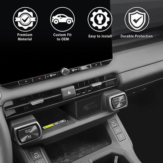 Silicone Center Console Organizer Compatible for Toyota RAV4 2026 Accessories Stable Installation Upper Cubby Drawer Silicone Under Screen Storage Box