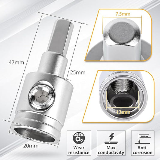 2PCS Heavy-Duty Car Stereo Audio Wire Reducer - 0 Gauge to 4 Gauge for Amp Input, AWG Pin Power & Ground Connection, Fits Most Cars