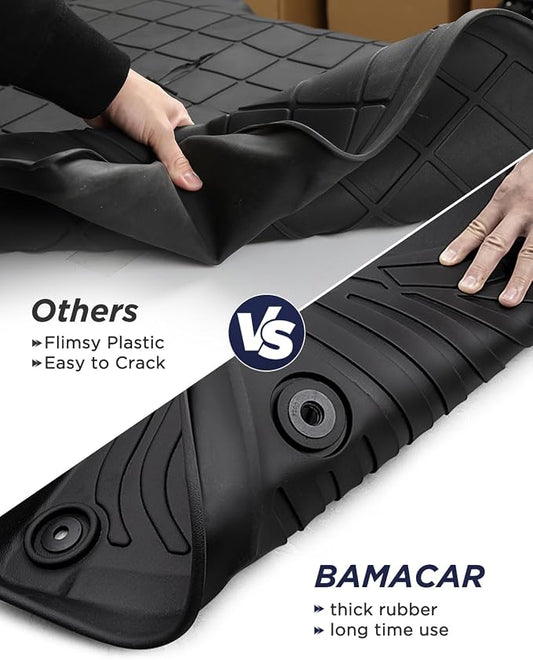All Weather Floor Mats for Dodge Grand Caravan 2008-2021 Waterproof 7 Seats Anti-Slip Rubber Heavy Duty 3 Row Cargo Liner for Caravan SE/SXT/Crew Accessories 2019 2018 2017 2016 2015 2014 2013 2012