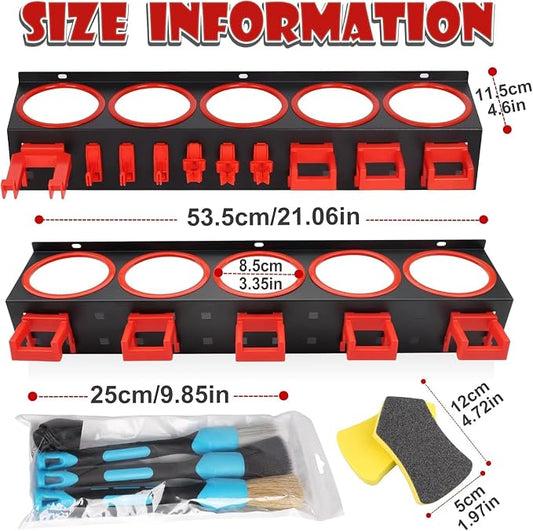 Spray Bottle Holders, Spray Bottle Rack Storage, Wall Mounted Spray Paint Can Rack,2 Pack Spray Bottles Holders Wall Mount, Spray Can Holder Rack,Cleaning Detailing Tools