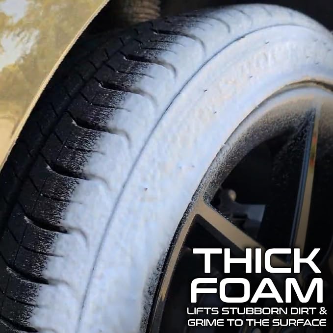 Formula 1 Foaming Tire Shine Aerosol, Wheel Cleaner to Clean, Shine, and Protect Tires with UV Protection, Glossy Black Finish, Long Lasting Wet Look for Cars and Trucks, One Step Application, 12 Oz