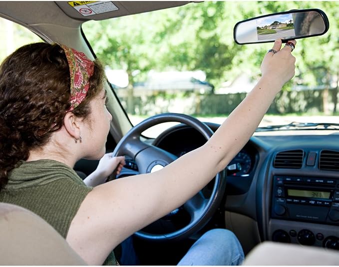 Pyle Wireless Backup Car Camera - Rearview Mirror Monitor System - Parking & Reverse Safety Distance Scale Lines, Night Vision & Waterproof Cam, 4.3" LCD Display - PLCM4370WIR