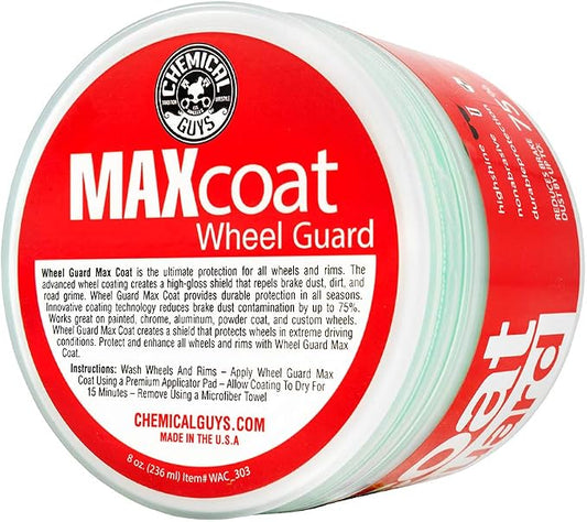 Chemical Guys WAC_303 Wheel Guard Max Coat and Rim Sealant, Safe for Cars, Trucks, SUVs, Motorcycles, RVs & More, 8 oz