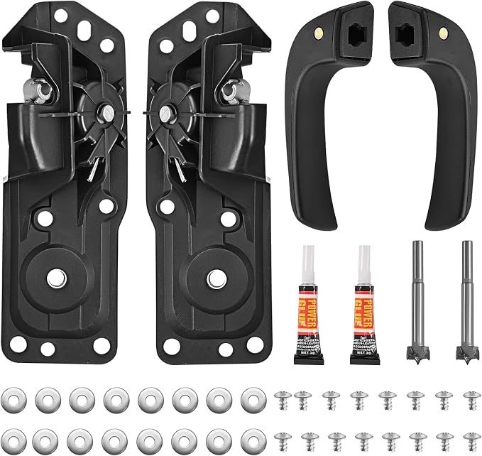 Interior Door Handles Left Right Front Rear Side Replaces 20833606 20833602 | Compatible with 2007-2013 Chevy Silverado Tahoe Suburban Avalanche GMC Sierra Yukon 1500 2500 3500 HD