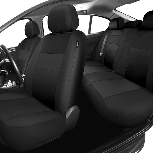 VarCozy Seat Covers for Car Front Pair, Breathable Cloth Front Car Seat Covers, Universal Cloth Seat Covers for SUV Sedan Van, Automotive Interior Covers, Airbag Compatible