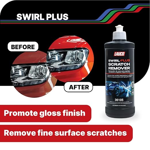 LAUCO 3-Step Kit – Steps 1 2 3 – 32oz, with a Towel, Professional Silicone-Free Cutting, Polishing & Finishing Compounds for Scratch Removal, Clear Coat Safe High-Gloss Finish