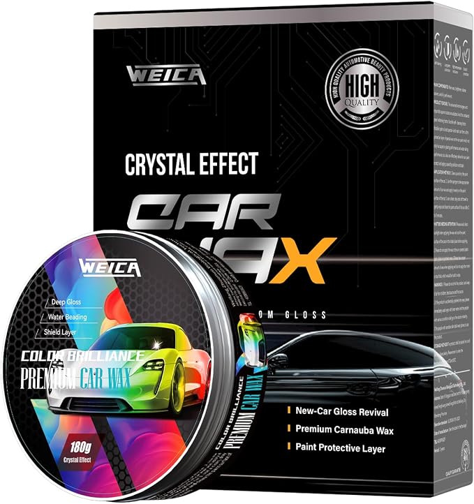Premium Carnauba Wax 30% Conc. - Ultimate Paint Protection for Luxury Cars | 3-Month UV & Acid Rain Shield | Hydrophobic Ceramic Coating Enhancer