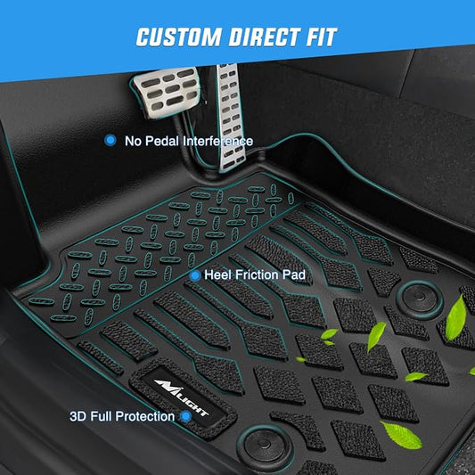 Nilight TPE Floor Mats for TX TX350 TX500h TX550h+ 2024 2025 2026 All Weather Custom Fit Heavy Duty Floor Liners