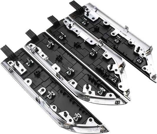 Interior Door Panel Trim Molding Kit Wood Grain Compatible with Chevrolet Chevy Silverado & GMC Sierra Crew Cab Truck Door Parts Accessories 2019 2020 2021 2022 2023 2024 Replaces 84469330
