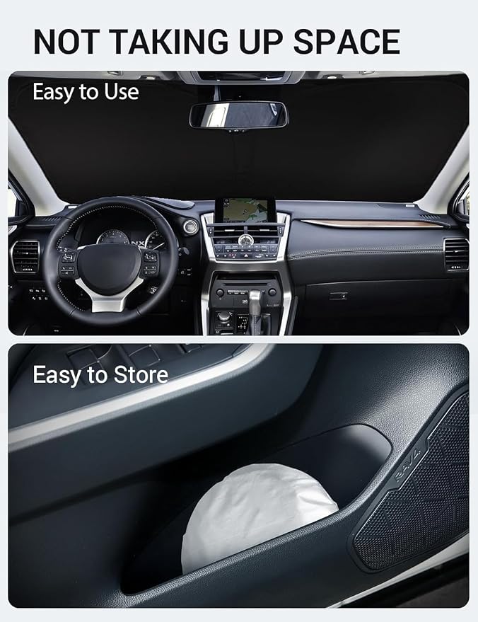 Proadsy 2026 Upgrade Windshield Sun Shade Custom Fit 2015-2021 NX Foldable Front Sunshade Protector Sun Visor Blocks UV Rays Keep Car Cooler