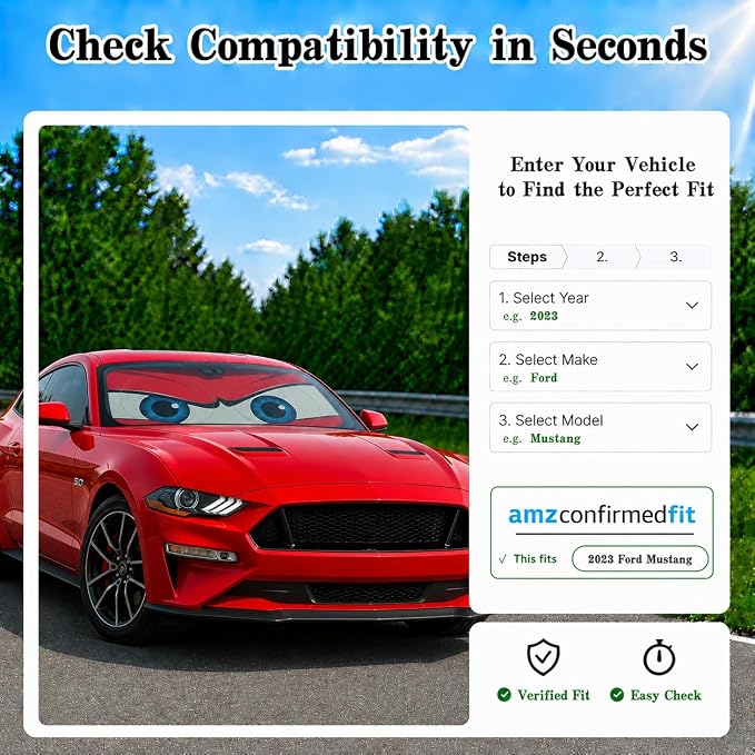 Car Windshield Sun Shade, Red Angry Eyes Sun Visor for Car Windshield Universal Fits Sedan SUV Hatchback Compact Car - 59 x 27.5