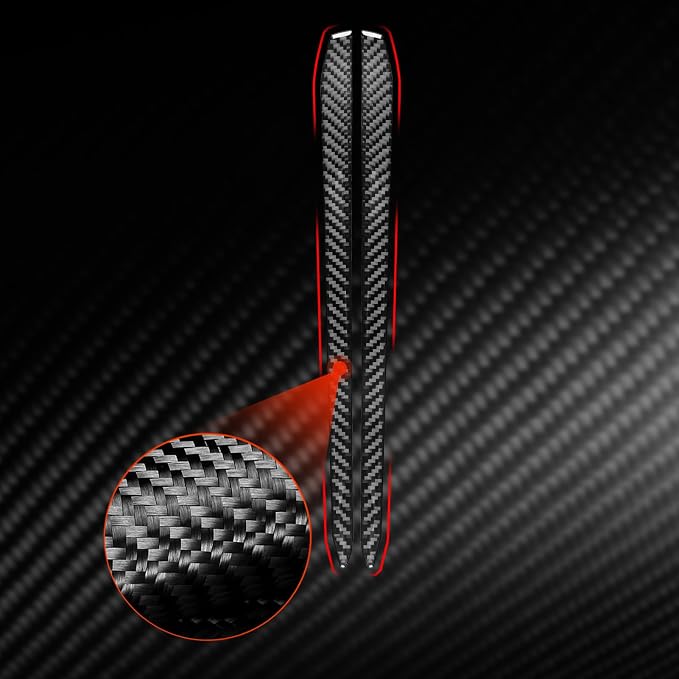 NVCNX Real Premium Carbon Fiber for Toyota Tundra 2022-2026 / Sequoia 2023-2026 2024 2025 Truck Pickup SUV Car Center Console Sides Strip Cover Interior Trim Accessories Overlay Sticker Decal 2PCs
