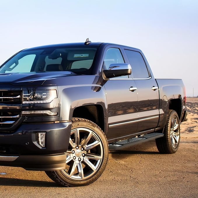 Nilight Running Boards for 2007-2018 Chevy Silverado/GMC Sierra 1500 Double Extended Cab 2007-2019 Chevy Silverado/GMC Sierra 2500HD 3500HD 6 Inch Aluminum Side Step Nerf Bars