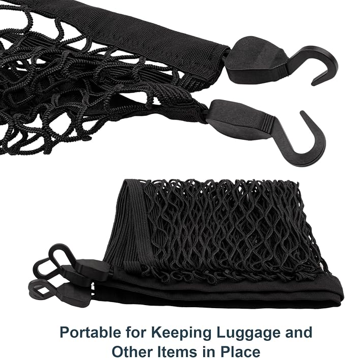 Cargo Net for SUV Car Trunk Net Organizer with ABS Hook Elastic Storage Mesh Nets 31.5 x23.6 inches Stretch to 70.8 x 47.2 inches for Pickup Trucks Tailgate Netting Accessories