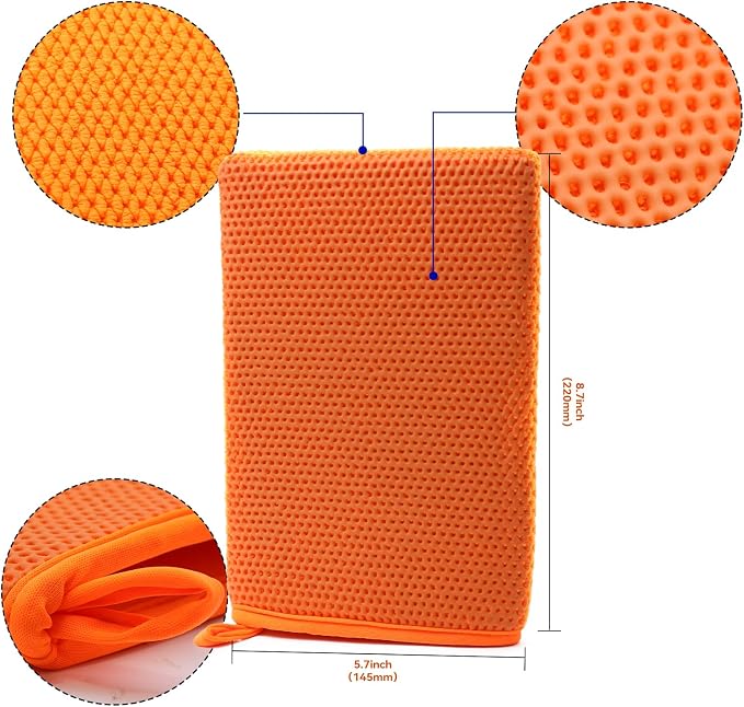 Premium Single Clay Mitt for Auto Detailing – Scratch-Free Synthetic Glove, Reusable Clay Bar Alternative for Paint, Glass & Plastic, Quick and Efficient Decontamination