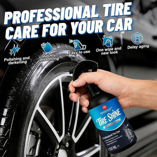 Tire Shine Spray - Long-Lasting Gloss, Advanced Dust-Repellent Formula, UV & Ozone Protection, Easy Application, Cleans & Protects Rubber & Plastic - 5fl oz/150ml