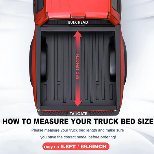MOSTPLUS Fiberglass Tri Fold Tonneau Cover Hard Truck Bed Compatible with 2004 2005 2006 2007 Chevrolet Silverado 1500 / GMC Sierra 1500 Fleetside 5.8 FT Bed (69.3 inch) - 3-Fold Bed