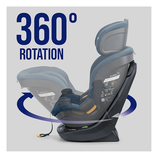 Chicco Fit360® SE ClearTex® Rotating Convertible Toddler Car Seat with 360 Degree Rotation for Rear-Facing and Forward-Facing Usage (No Infant Insert Included) | Stellar/Blue
