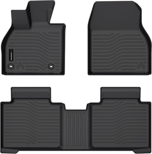 All Weather Floor Mats Fit for Subaru Solterra 2026 2025 2024 2023 Toyota bZ4X 2025 2024 & BZ 2026 TPE Rubber Liners Accessories All Season Guard Odorless Anti-Slip Floor Mats
