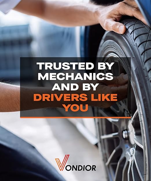 Vondior Tire Pressure Gauge (0-100 PSI) - Certified ANSI B40.1 Tire Gauge for Cars and Trucks, Large 2" Glow Dial Easy-Read Tire Gauges for Tire Pressure Car Accessories