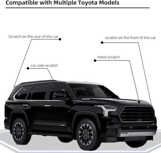 Black(202) Car Paint Touch Up Pen Compatible with Toyota, 2-In-1 Color Accurate Touch Up Car Scratch Repair Paint Exact Match Toyota Series Automotive Scratch Remover for Nicks&Chips Repair